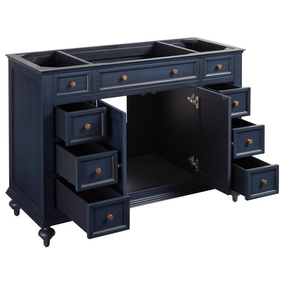 48" Keller Mahogany Vanity - Vintage Navy Blue - Vanity Cabinet Only, , large image number 1