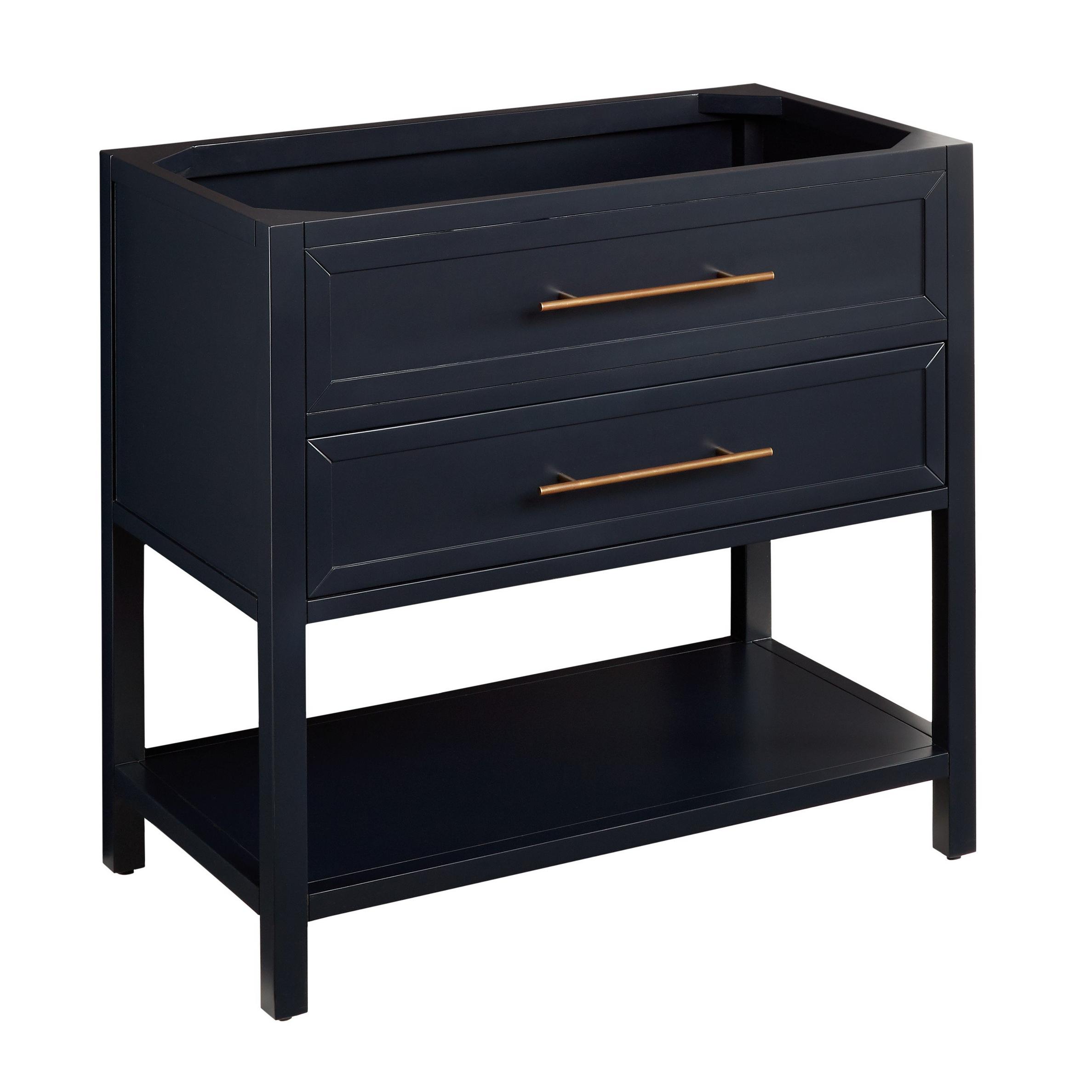 36" Robertson Mahogany Console Vanity for Rectangular Undermount Sink Midnight Navy Blue