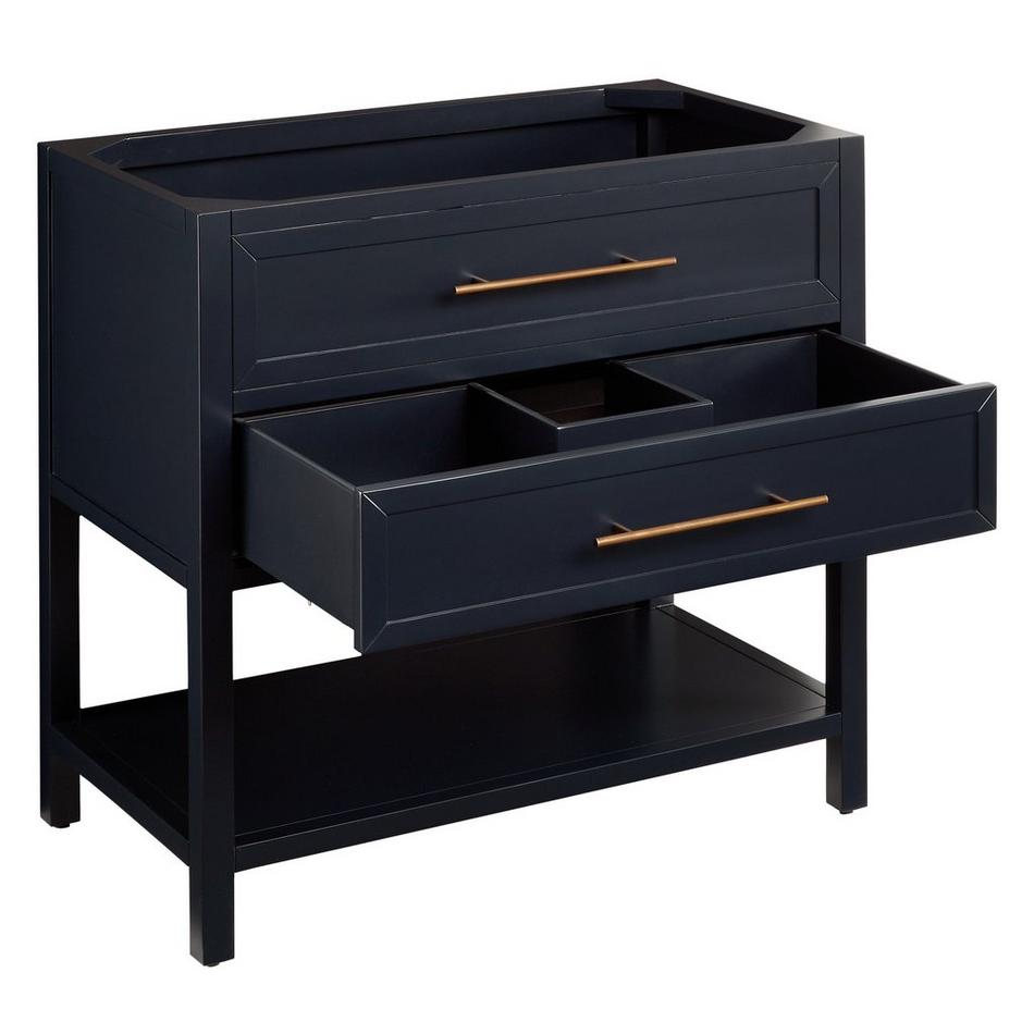 36" Robertson Mahogany Console Vanity - Midnight Navy Blue - Vanity Cabinet Only, , large image number 1