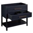 36" Robertson Mahogany Console Vanity for Rectangular Undermount Sink - Midnight Navy Blue, , large image number 4