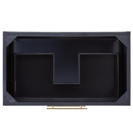 36" Robertson Mahogany Console Vanity - Midnight Navy Blue - Vanity Cabinet Only