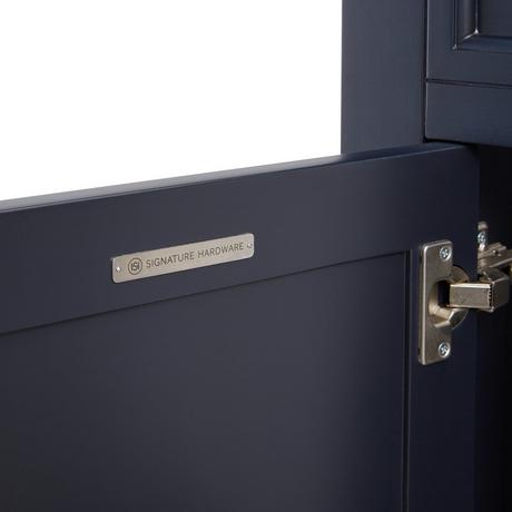 36" Keller Vanity Cabinet -Soft Close Undermount Drawer Slides- Navy Blue