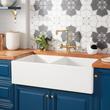 36" Torun Double-Bowl Fireclay Farmhouse Sink - White, , large image number 0