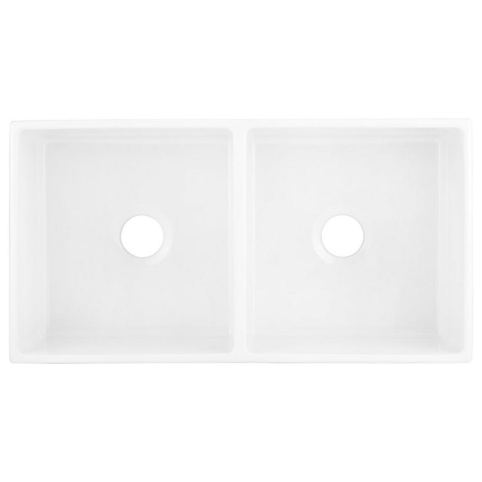 36" Torun Double-Bowl Fireclay Farmhouse Sink - White, , large image number 3