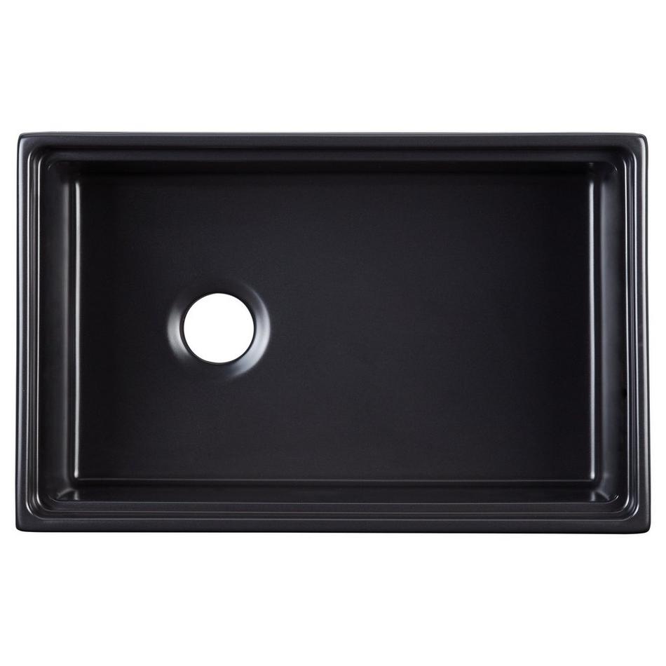 30" Brumfield Fireclay Farmhouse Sink - Matte Black, , large image number 3
