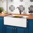 30" Brumfield Fireclay Farmhouse Sink - White, , large image number 0
