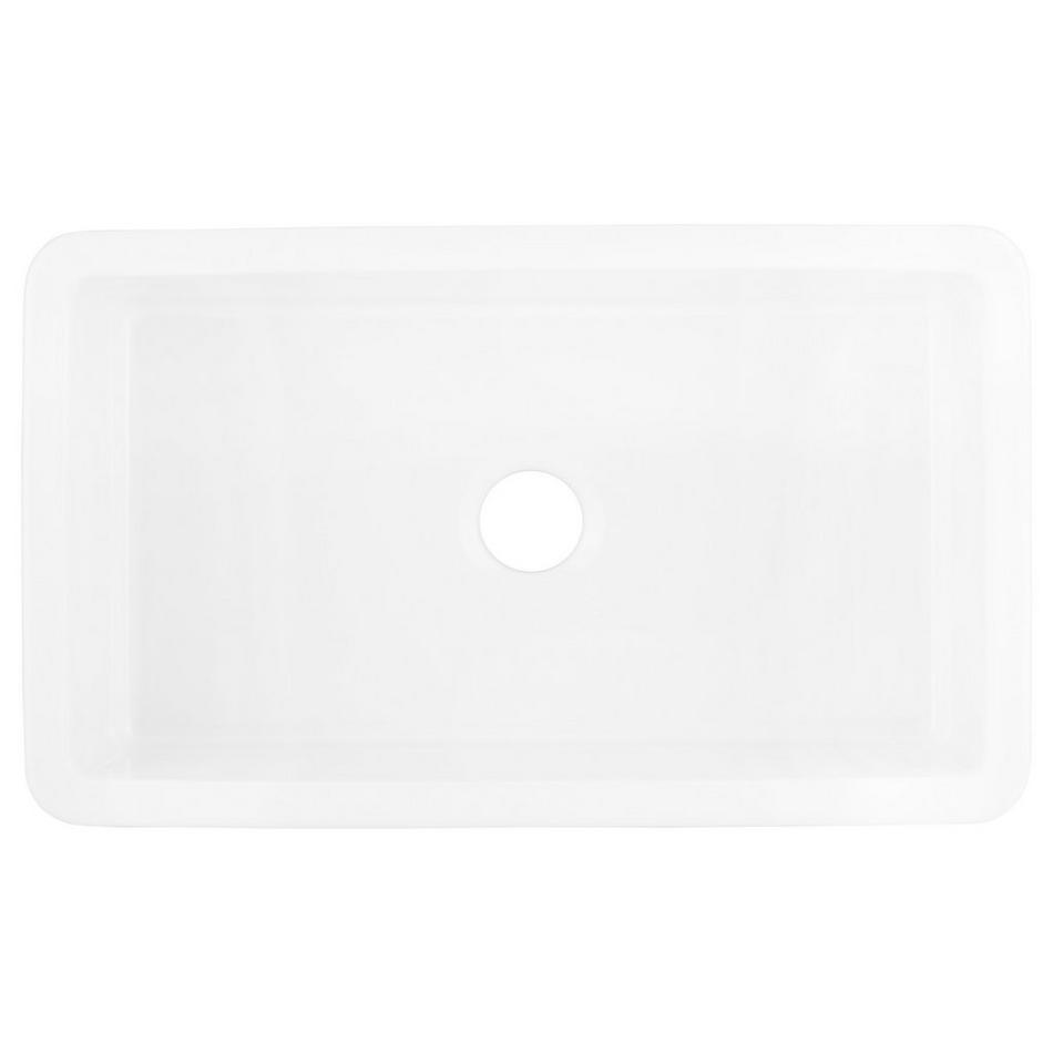 32" Derin Undermount Fireclay Sink - White, , large image number 2