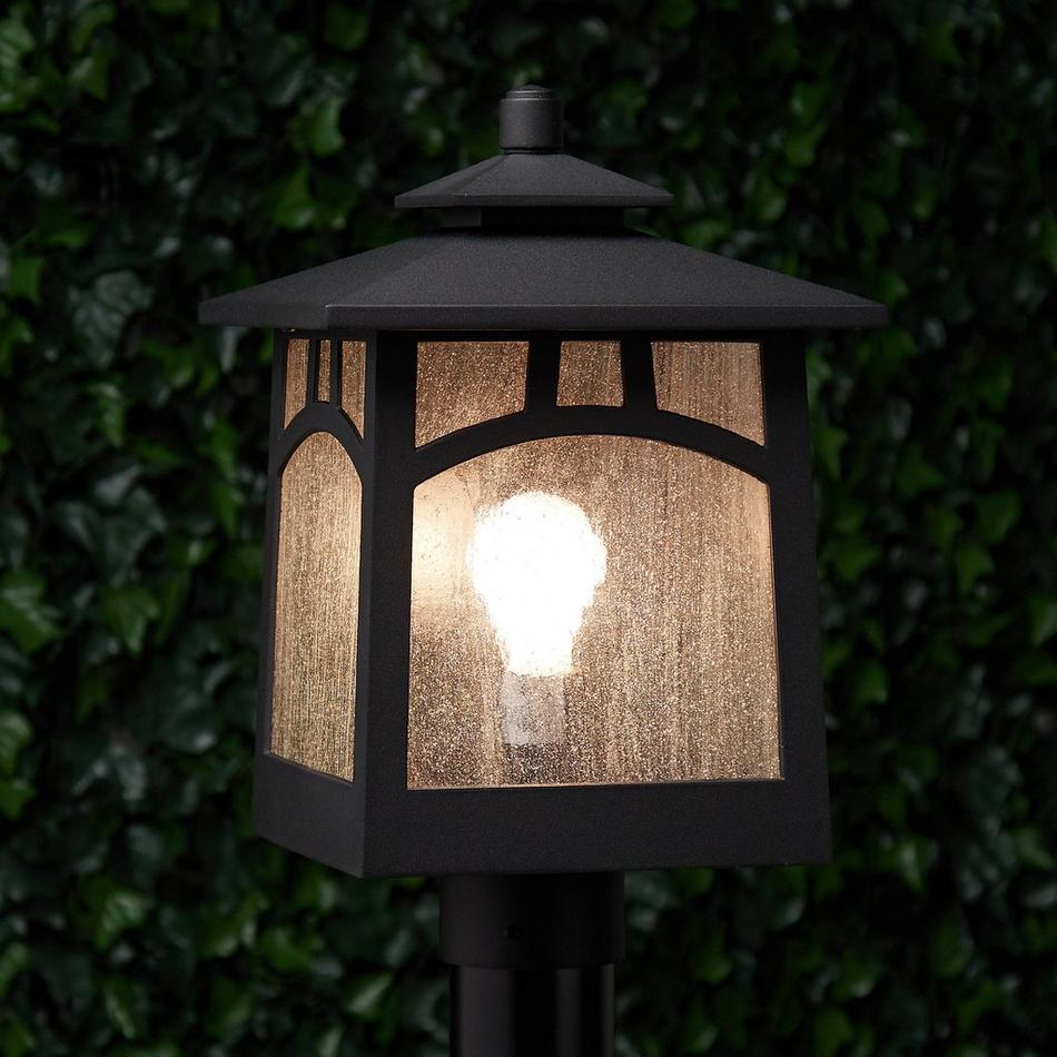 Carytown Outdoor Post Lantern - Single Light - Black, , large image number 1