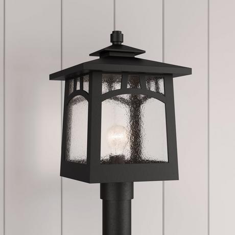 Carytown Outdoor Post Lantern - Single Light - Black