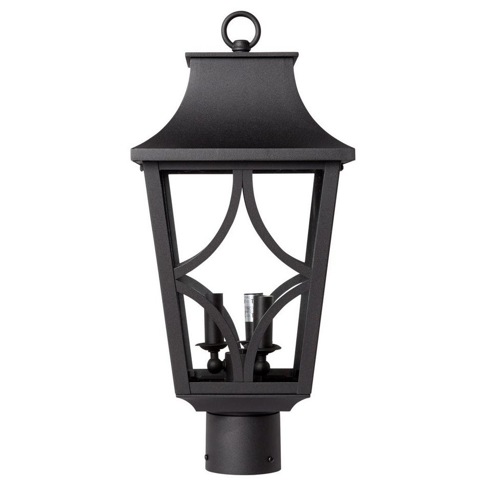 Altimeter 3-Light Candelabra Outdoor Post Lantern - Black, , large image number 2