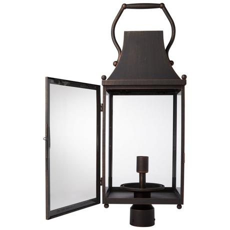 Whitby Outdoor Post Lantern - Single Light - Bronze