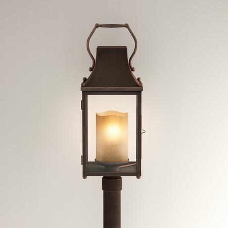 Whitby Outdoor Post Lantern - Single Light - Bronze