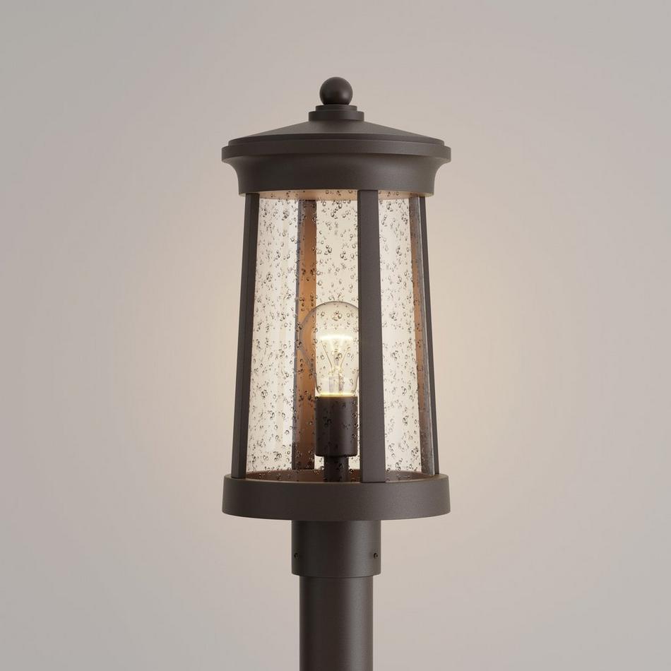 Woodberry Outdoor Post Lantern - Single Light - Chocolate Bronze, , large image number 0