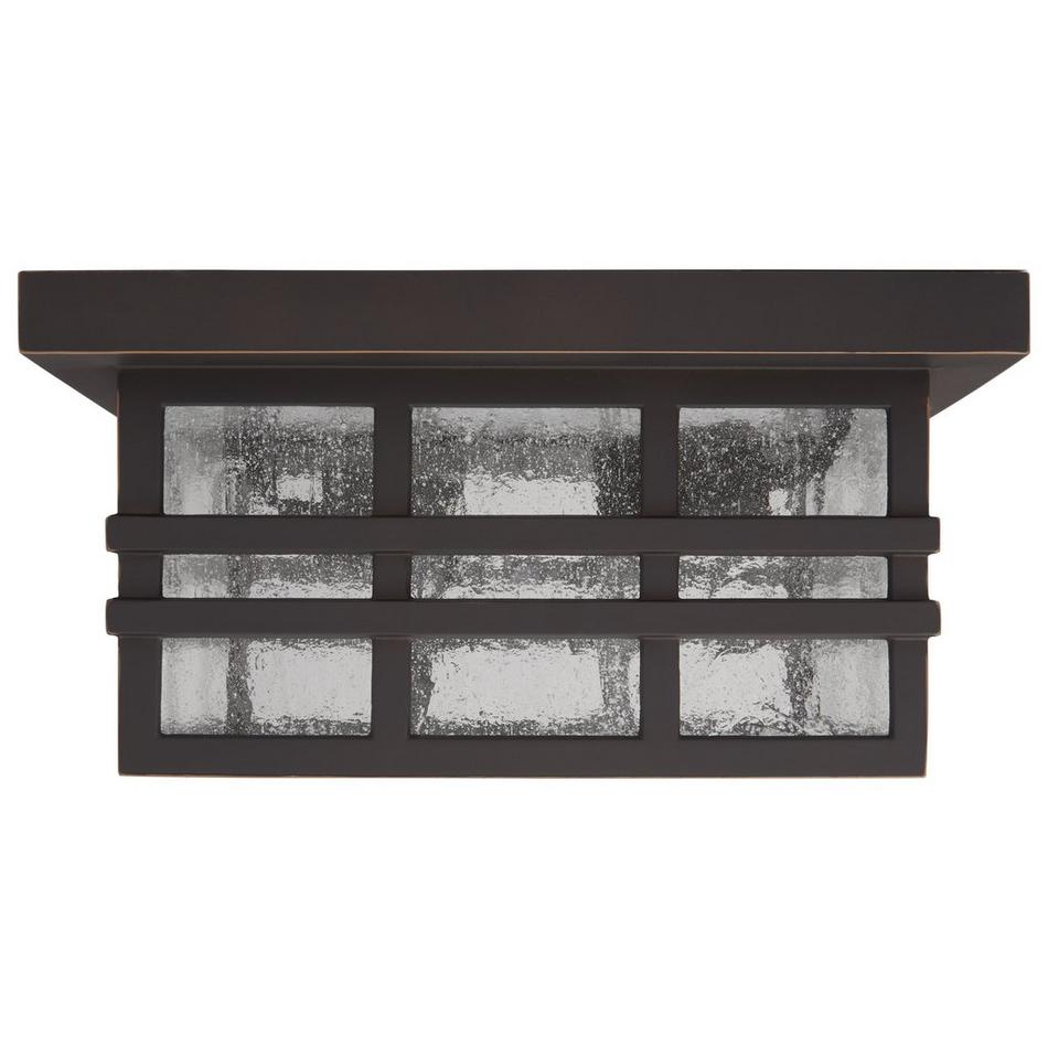 Ambler 2-Light Flush Mount Outdoor Ceiling Fixture - Clear Seeded, , large image number 2