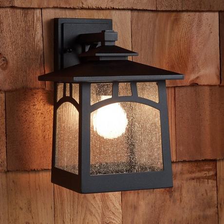 Carytown Black Outdoor Entrance Wall Sconce