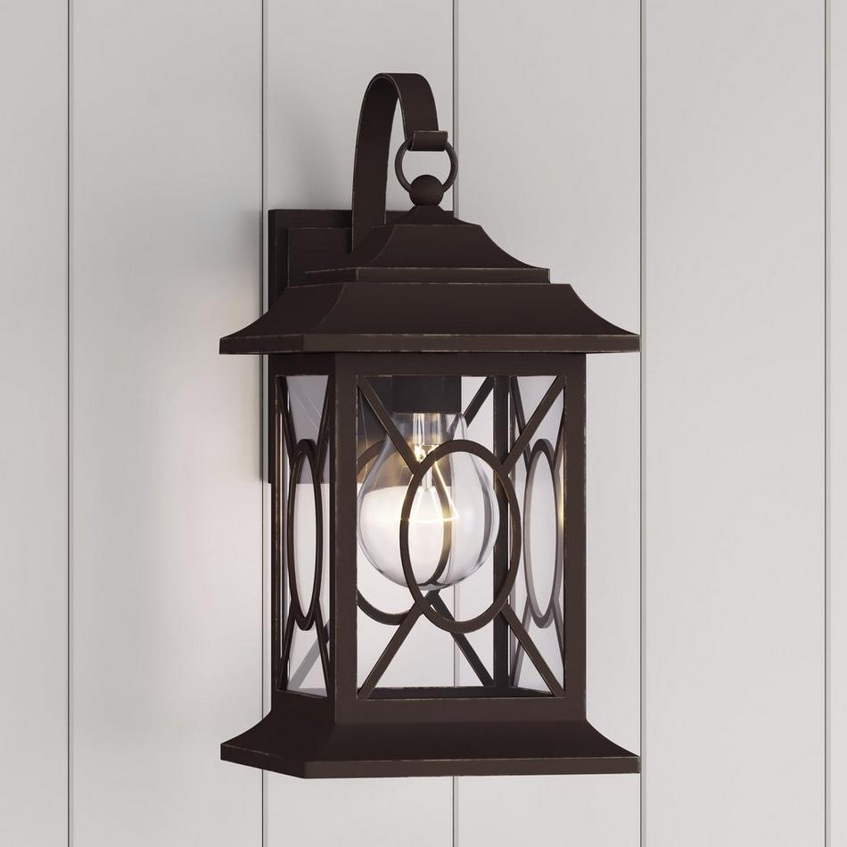 Kingston Manor Dark Bronze Outdoor Entrance Wall Sconce, , large image number 0