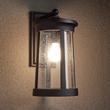 15" Woodberry Outdoor Entrance Wall Sconce - Black, , large image number 1