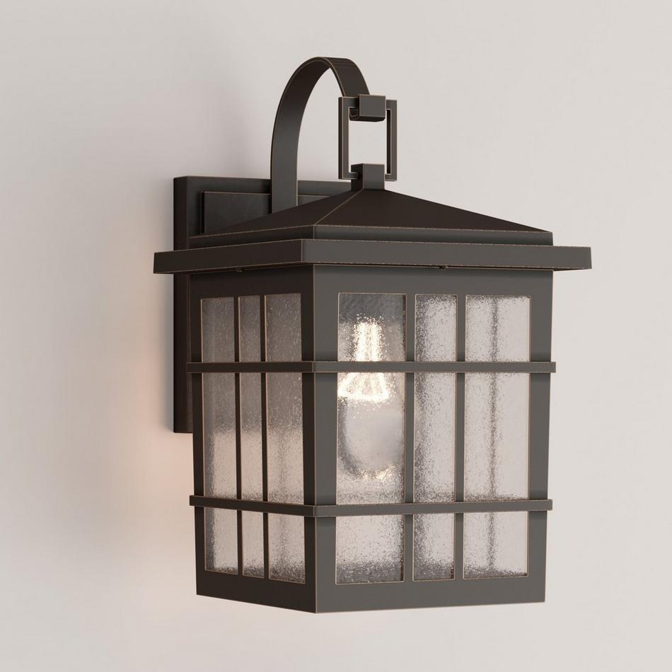 Ambler Outdoor Entrance Wall Sconce - Clear Seeded, , large image number 0