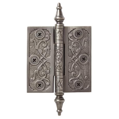 Cast Iron Decorative Door Hinge - Beeswax Iron