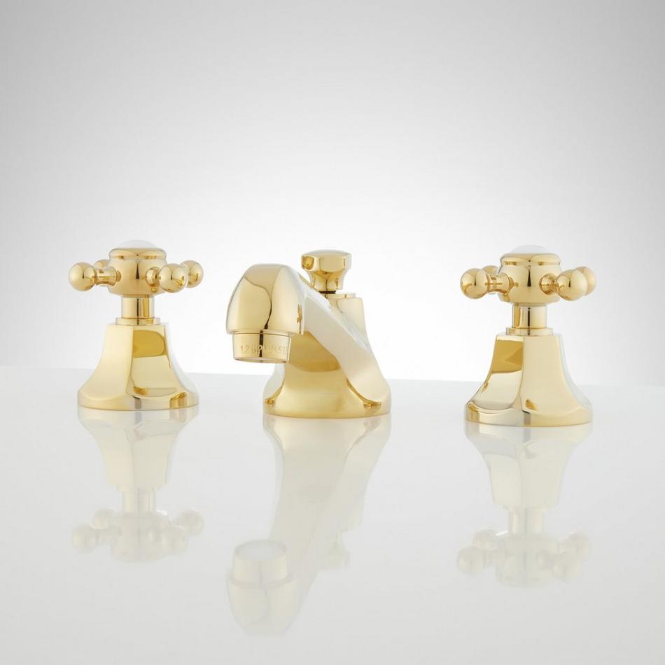 New York Widespread Bathroom Faucet - Contemporary Cross Handles, , large image number 4