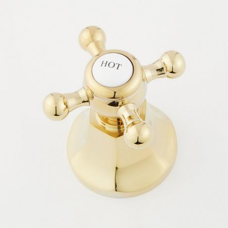 New York Widespread Bathroom Faucet - Contemporary Cross Handles