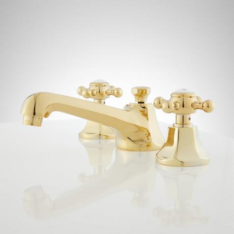 New York Widespread Bathroom Faucet - Contemporary Cross Handles