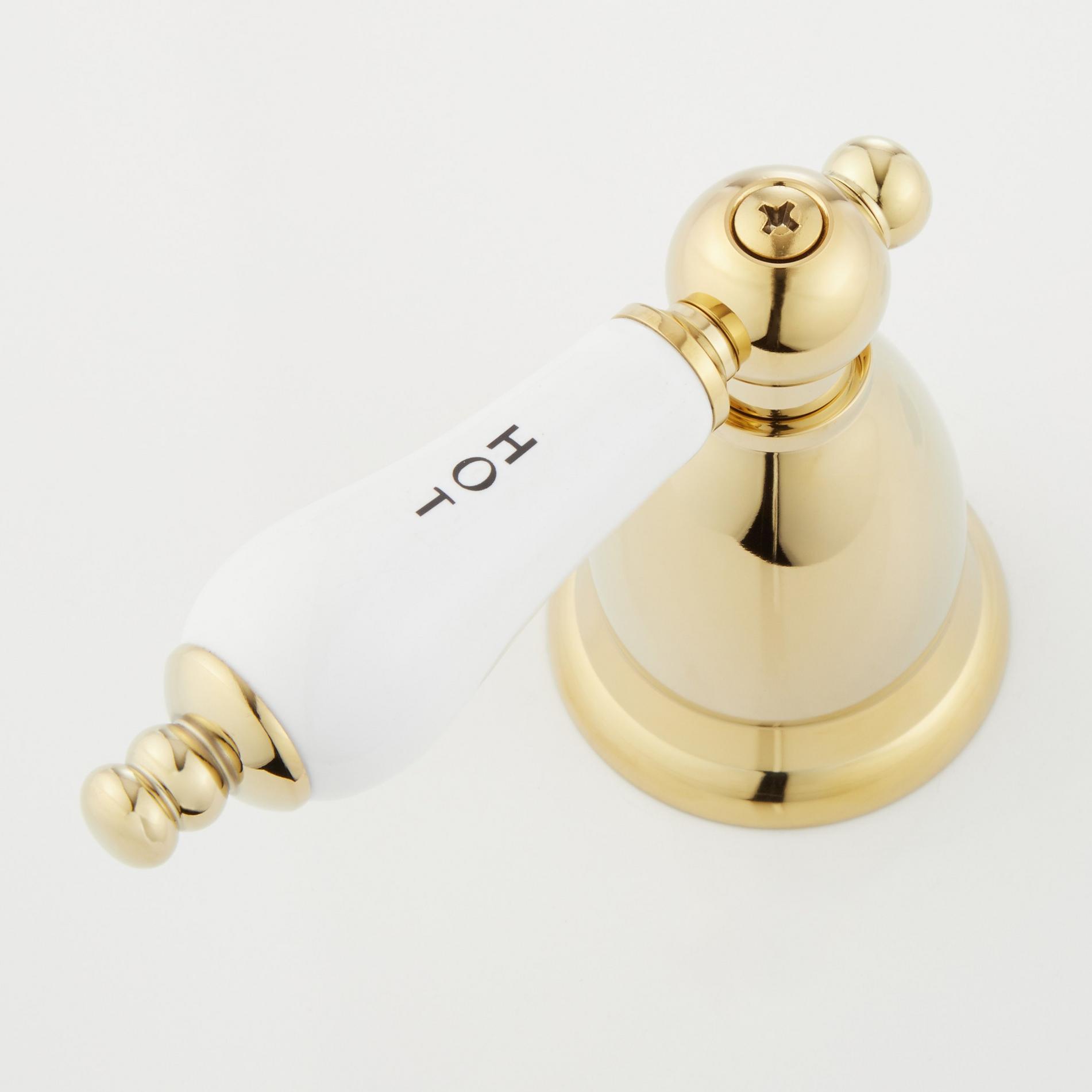 Victorian Widespread Bathroom Faucet Porcelain Lever Handles Signature Hardware