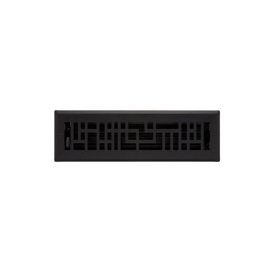 Baer Steel Floor Register - Black 2-1/4" x 12" (3-1/2" x 13-3/8" Overall), , large image number 0