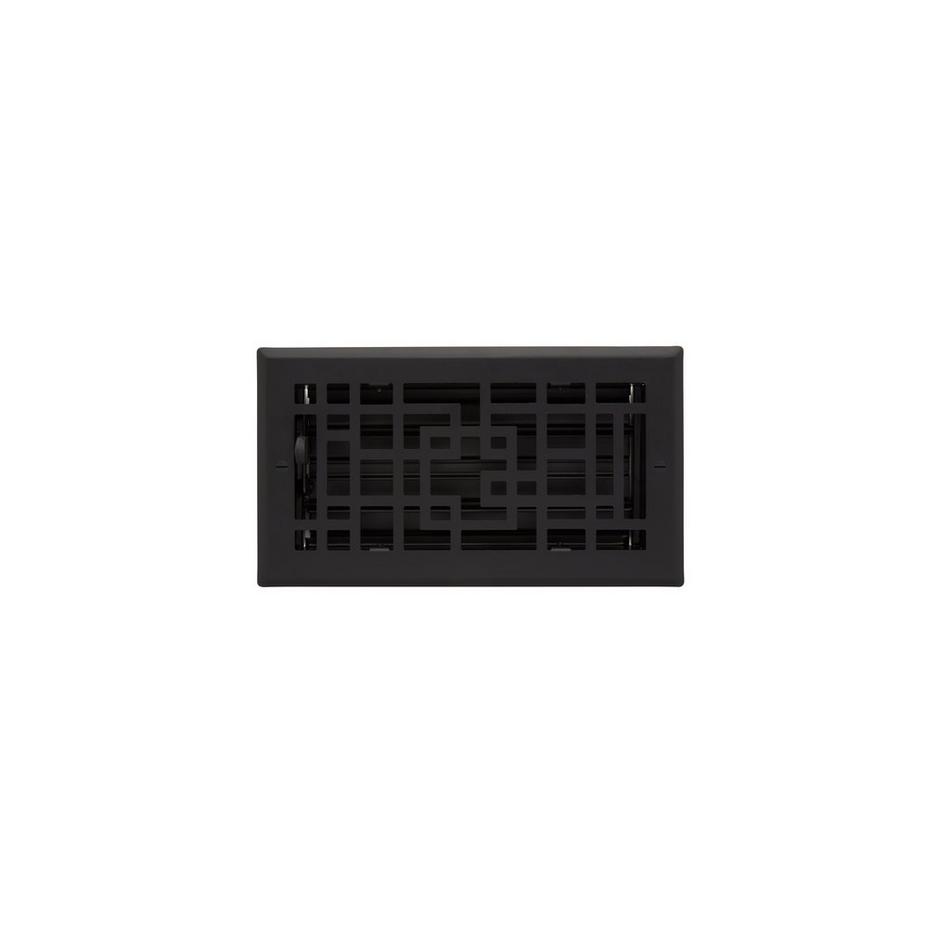 Baer Steel Floor Register - Black 4" x 8" (5-1/4" x 9-3/8" Overall), , large image number 0