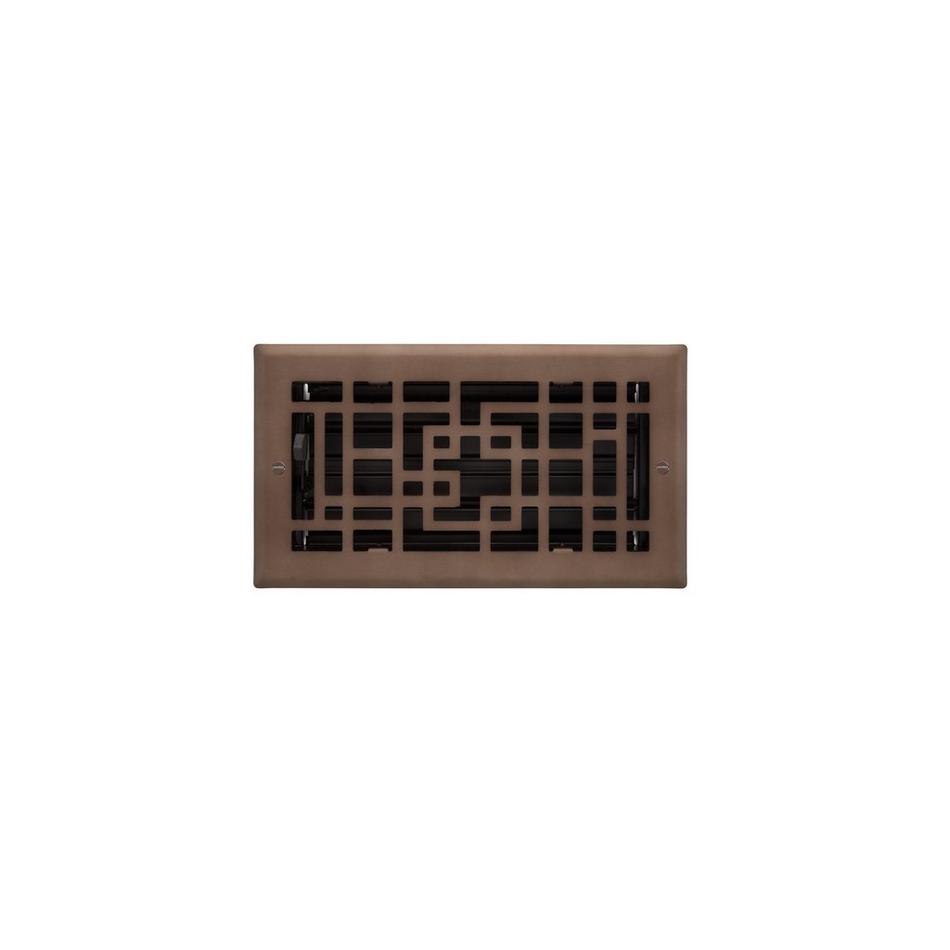 Baer Steel Floor Register - Oil Rubbed Bronze 4" x 8" (5-1/4" x 9-3/8" Overall), , large image number 0