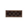 Ballas Steel Floor Register - Oil Rubbed Bronze 4" x 12" (5-1/4" x 13-3/8" Overall), , large image number 0