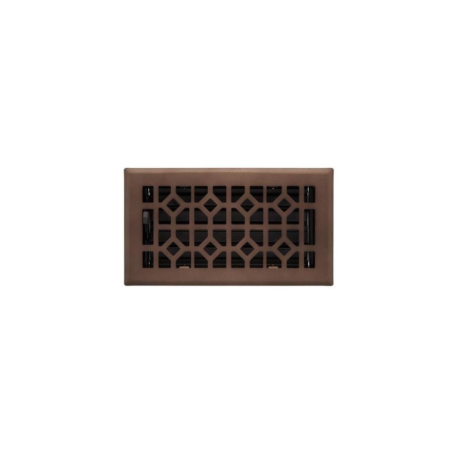 Appert Steel Floor Register - Oil Rubbed Bronze 4" x 8" (5-1/4" x 9-3/8" Overall), , large image number 0