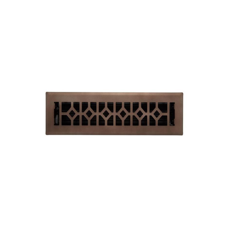 Appert Steel Floor Register - Oil Rubbed Bronze 2-1/4" x 10" (3-1/2" x 11-3/8" Overall), , large image number 0