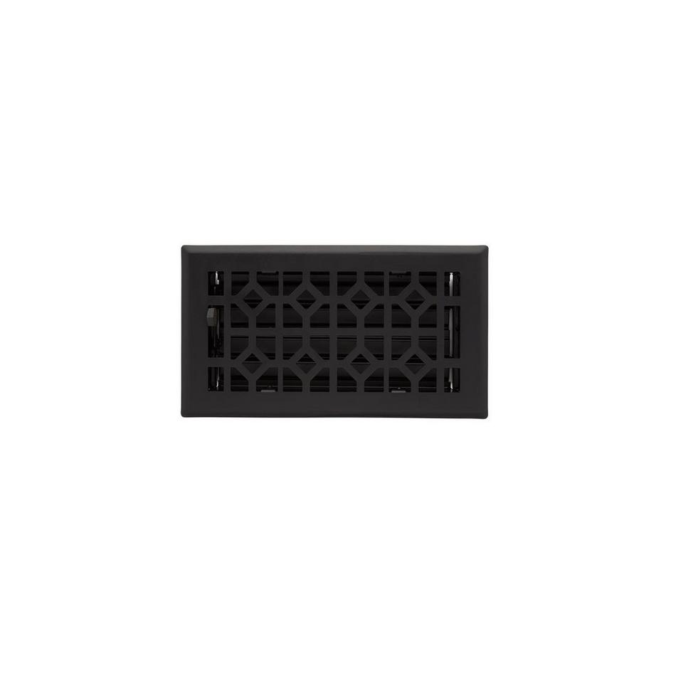Appert Steel Floor Register - Black 4" x 8" (5-1/4" x 9-3/8" Overall), , large image number 0