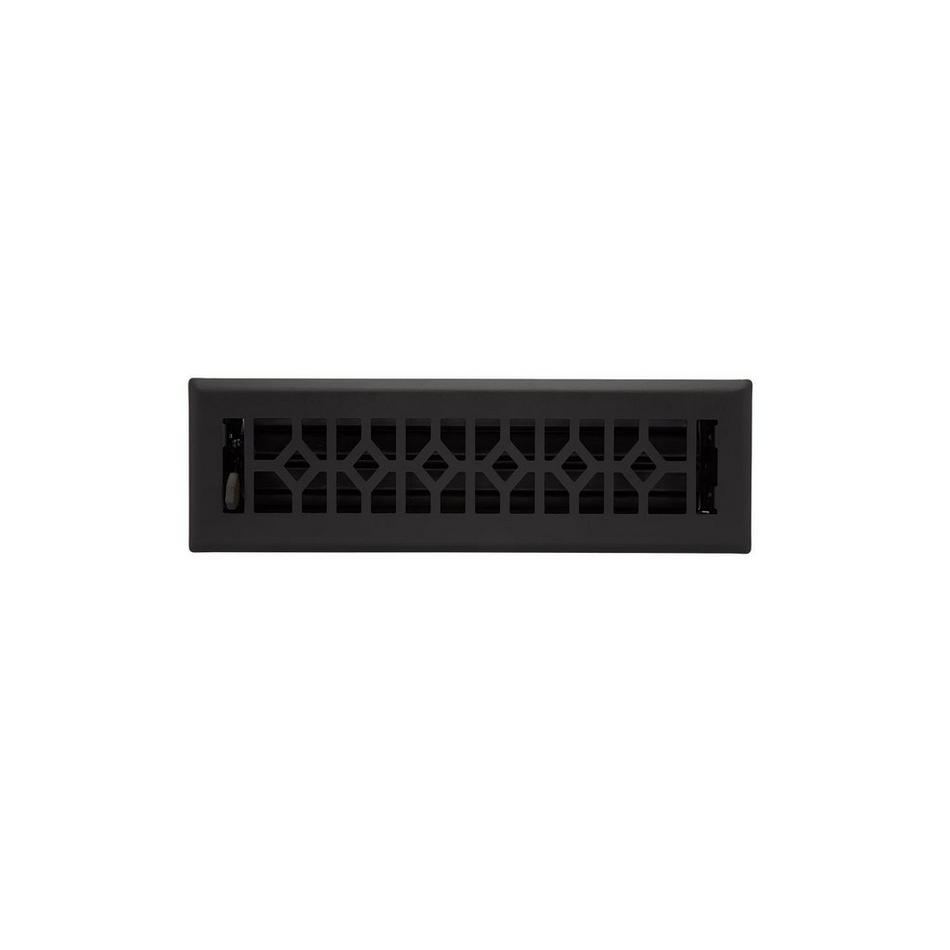 Appert Steel Floor Register - Black 2-1/4" x 12" (3-1/2" x 13-3/8" Overall), , large image number 0