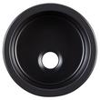 NLA 19" Derin Round Undermount Fireclay Prep Sink - Matte Black, , large image number 4