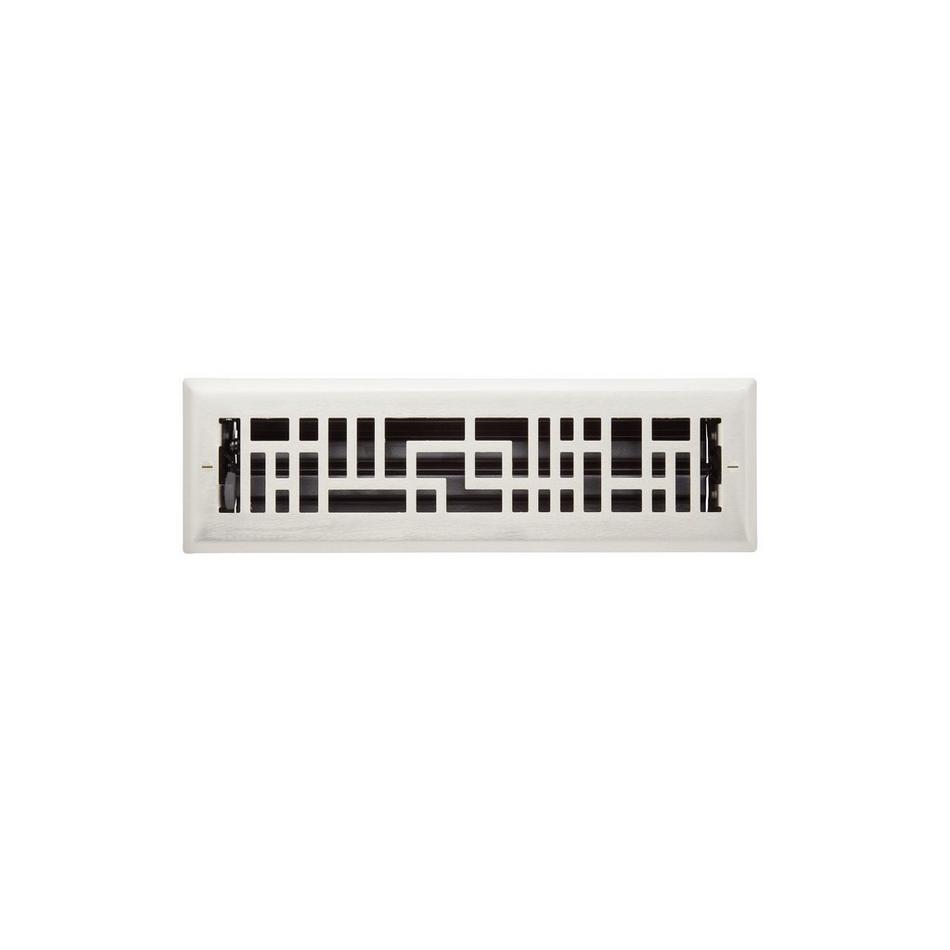 Baer Steel Floor Register - Brushed Nickel 2-1/4" x 10" (3-1/2" x 11-3/8" Overall), , large image number 0