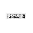 Baer Steel Floor Register - White  2-1/4" x 10" (3-1/2" x 11-3/8" Overall), , large image number 0