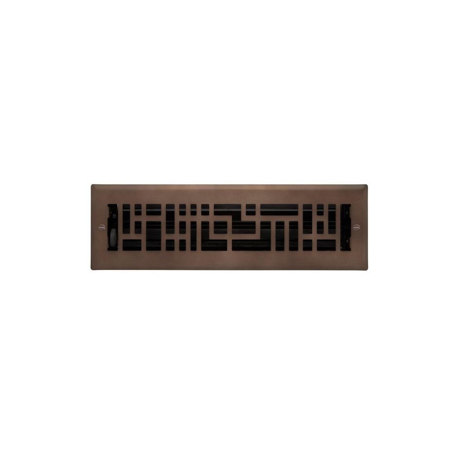 Baer Steel Floor Register - Oil Rubbed Bronze 2-1/4" x 14" (3-1/2" x 15-3/8" Overall), , large image number 0
