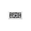 Baer Steel Floor Register - White  4" x 8" (5-1/4" x 9-3/8" Overall), , large image number 0