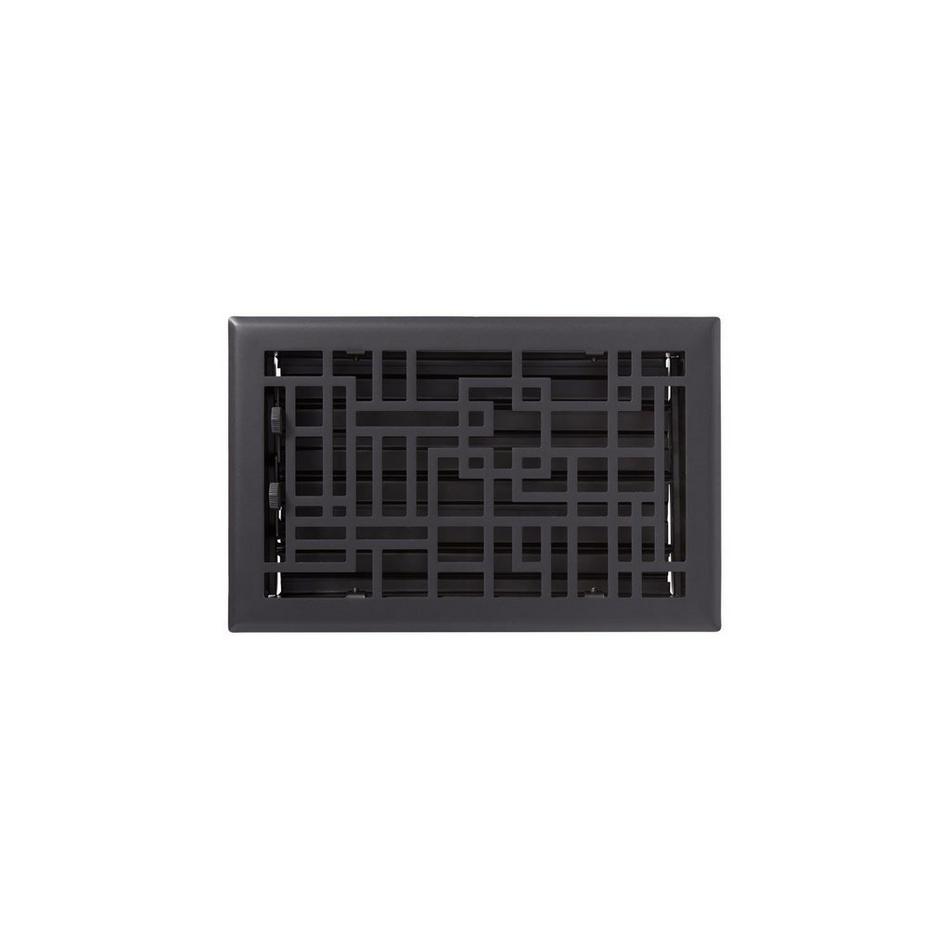 Baer Steel Floor Register - Black 6" x 10" (7-1/4" x 11-3/8" Overall), , large image number 0