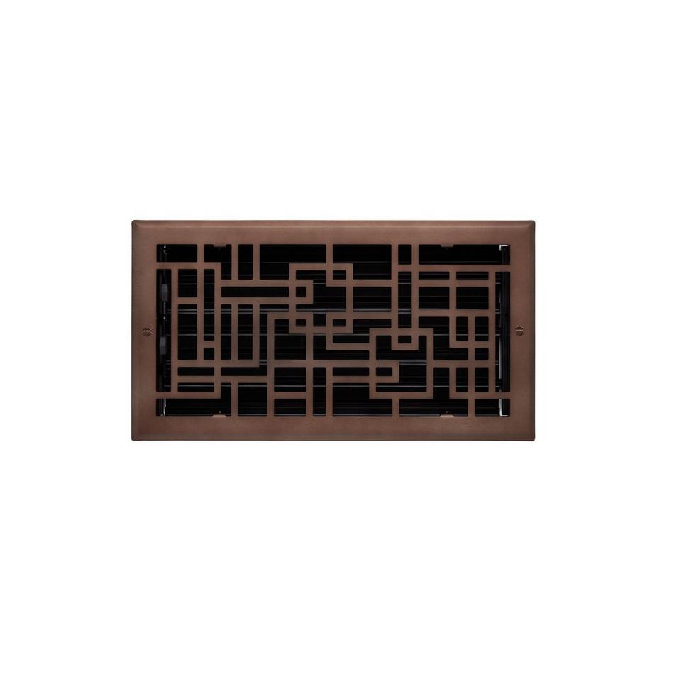 Baer Steel Floor Register - Oil Rubbed Bronze 6" x 14" (7-1/4" x 15-3/8" Overall), , large image number 0