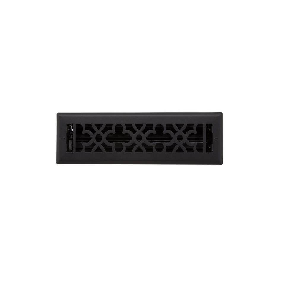 Ballas Steel Floor Register - Black 2-1/4" x 12" (3-1/2" x 13-3/8" Overall), , large image number 0