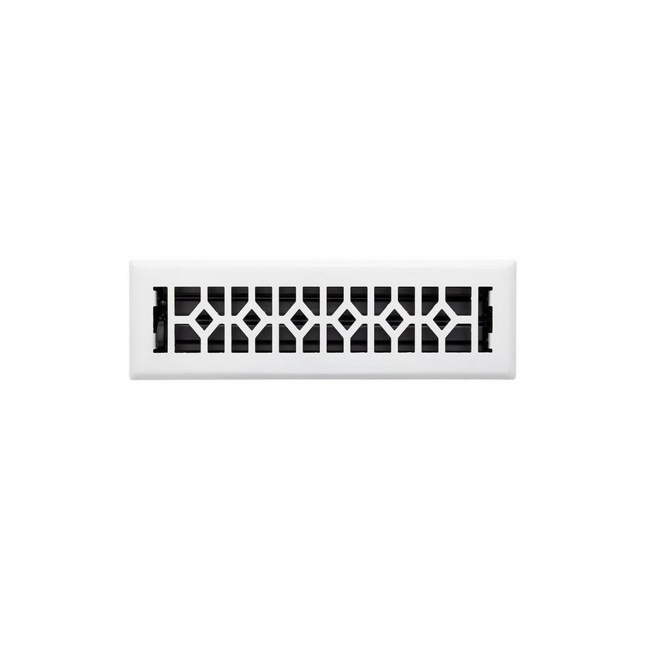 Appert Steel Floor Register - White  2-1/4" x 10" (3-1/2" x 11-3/8" Overall), , large image number 0