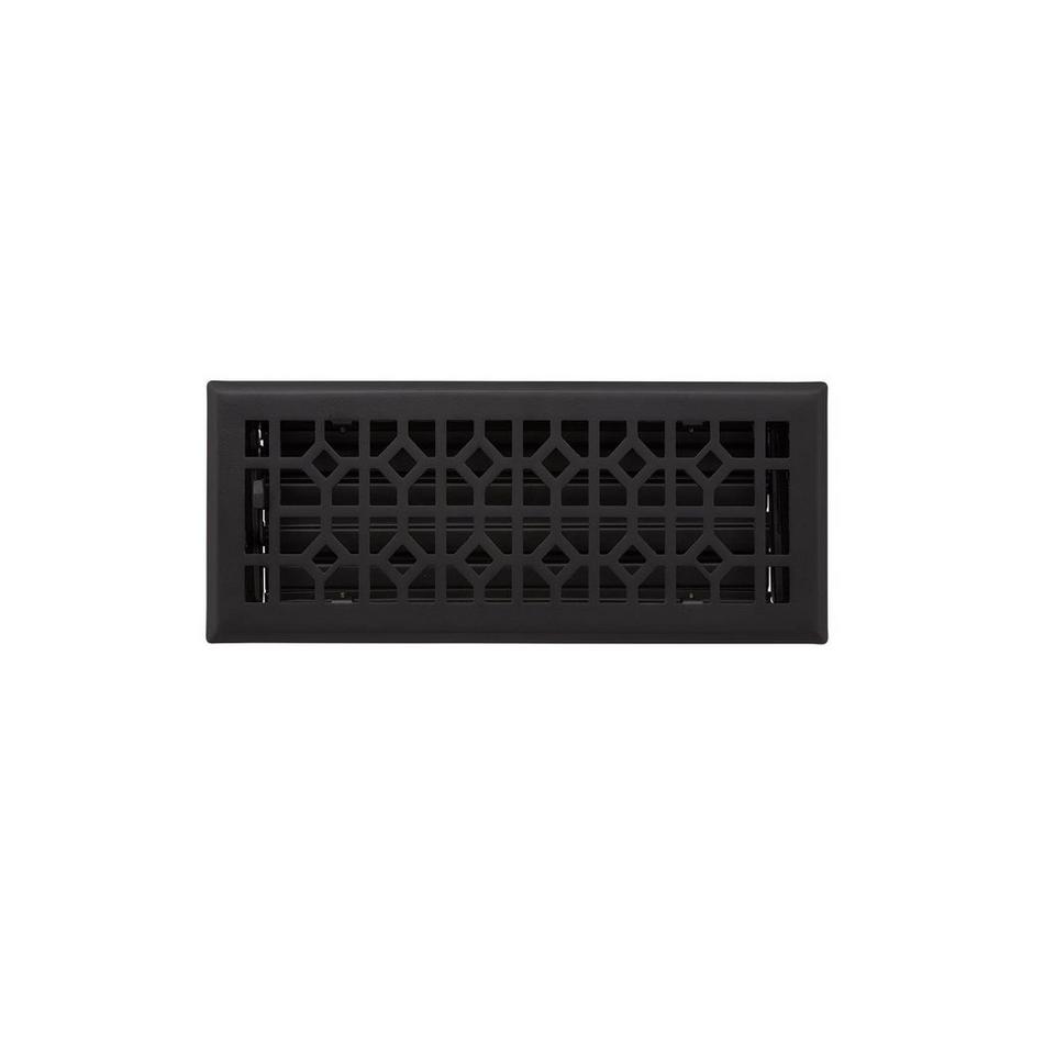 Appert Steel Floor Register - Black 4" x 10" (5-1/4" x 11-3/8" Overall), , large image number 0