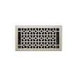 Appert Steel Floor Register - Brushed Nickel 6" x 10" (7-1/4" x 11-3/8" Overall), , large image number 0