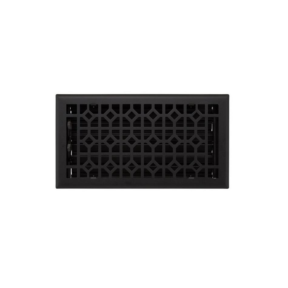 Appert Steel Floor Register - Black 6" x 14" (7-1/4" x 15-3/8" Overall), , large image number 0