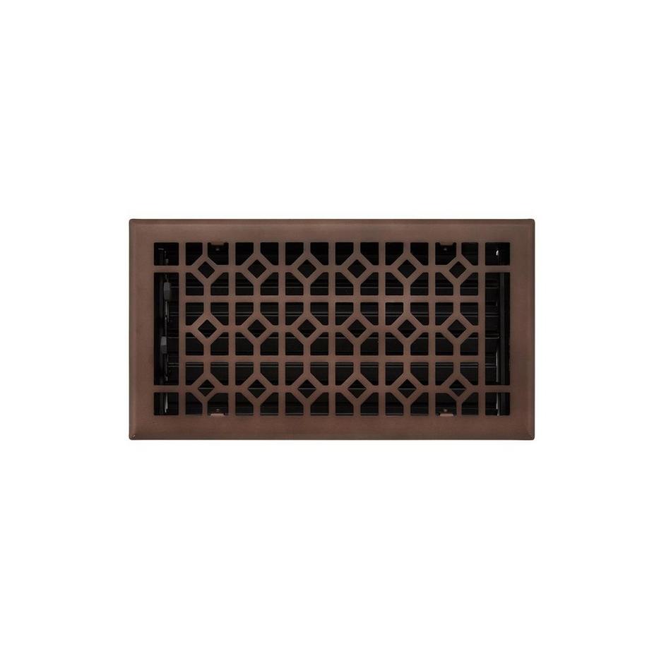 Appert Steel Floor Register - Oil Rubbed Bronze 6" x 14" (7-1/4" x 15-3/8" Overall), , large image number 0