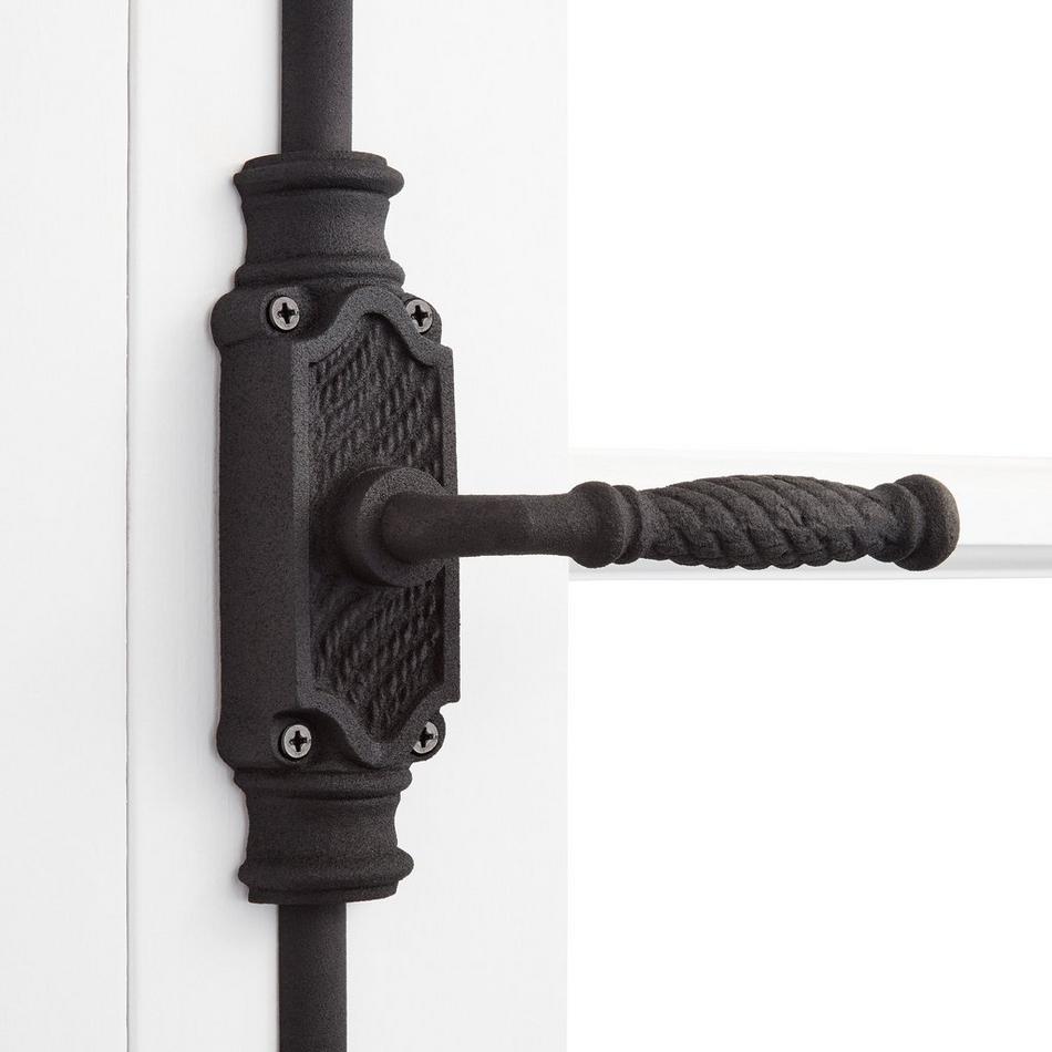 Havering Iron Door Cremone Bolt - Black Powder Coat, , large image number 0