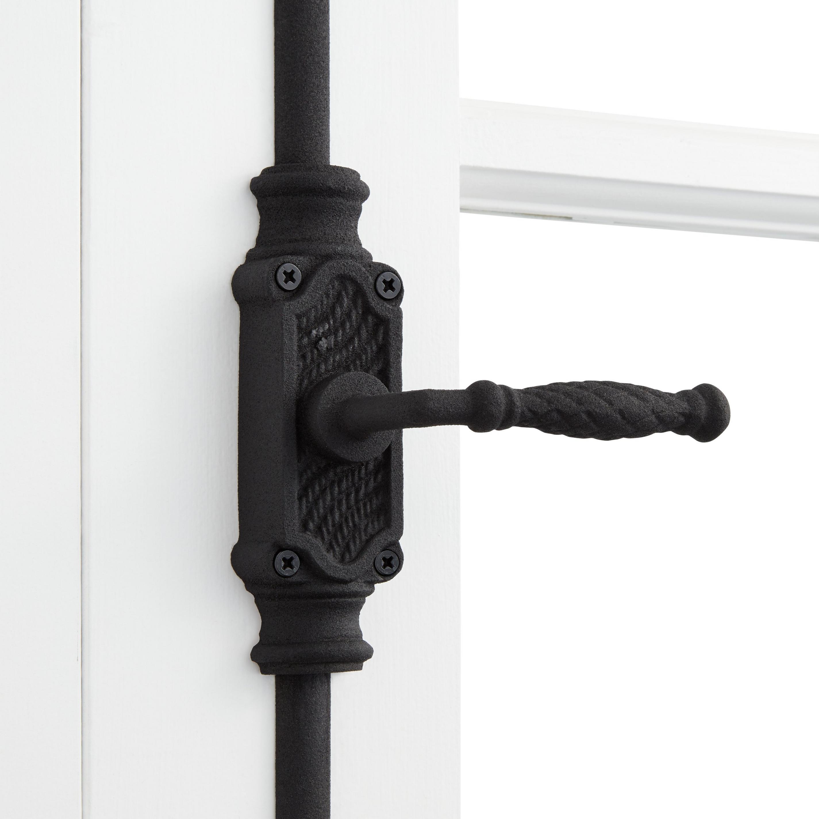 Havering Iron Window Cremone Bolt Black Powder Coat Signature Hardware